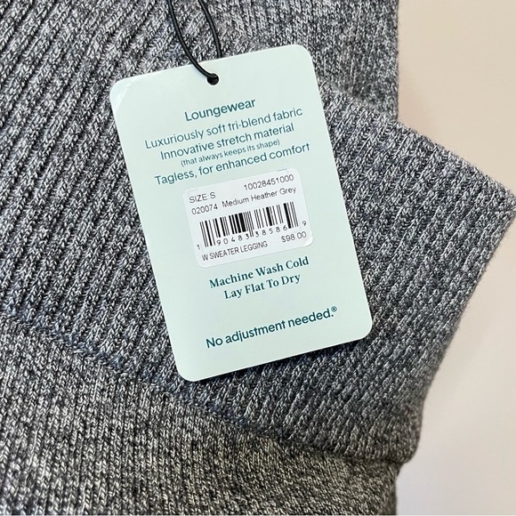 NWT Tommy John Women's Lounge Knit Sweater Leggings Medium Heather Gray Size S - Picture 6 of 9